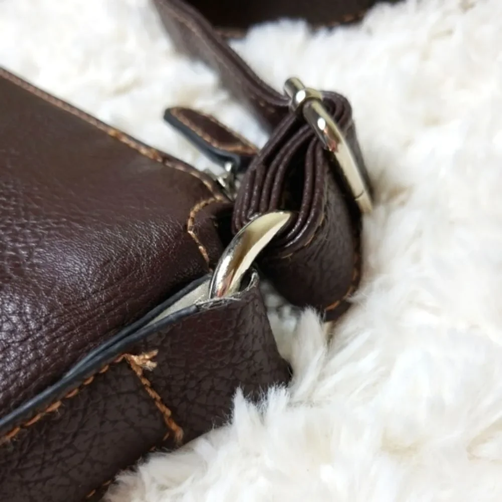 Van Heusen Brown Vegan Leather Crossbody